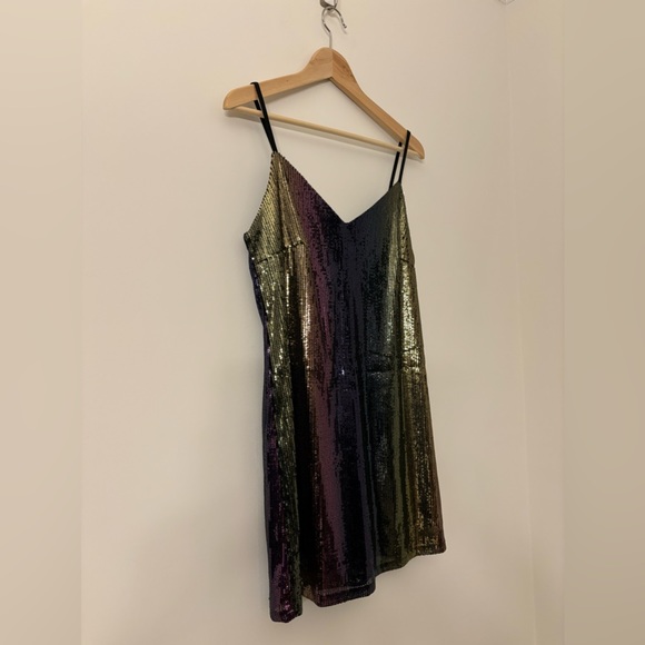 Wild Fable Rainbow Sequins Mini Dress Size XS - Picture 3 of 7